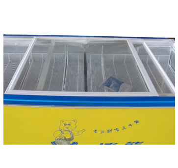 冰熊（BingXiong)SC/SD-550 550升冷藏冷冻商用转换岛柜 玻璃门冷柜冰柜
