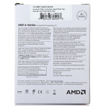AMD APU系列 A4-7300盒装CPU（Socket FM2/3.8GHz/1M缓存/HD8000/65W）