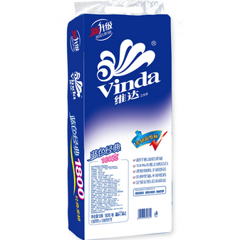 维达(Vinda)蓝色经典180g卫生卷纸*10卷