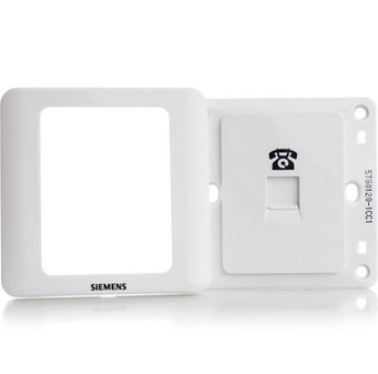 西门子（SIEMENS）5TG01201CC1 远景单联电话线插座面板（雅白色）