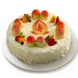 [味多美蛋糕]仙桃贺寿100%天然奶油蛋糕