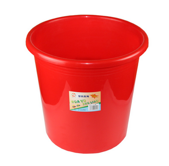 国产红色塑料手提式清洁水桶Φ360*300mm；PP塑料 25L
