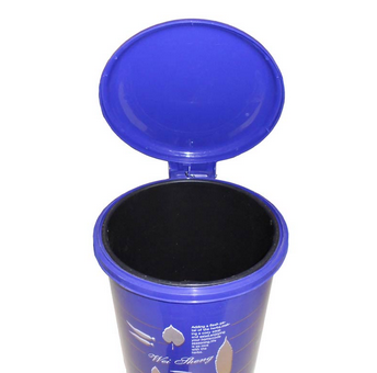 节力（JIELI）T-08 脚踏大号圆形塑料垃圾桶（蓝色）
