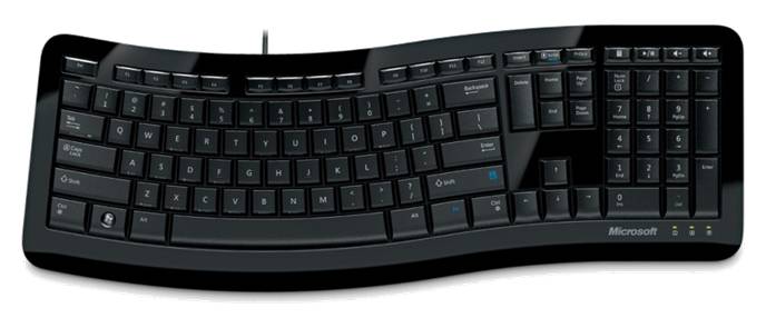 微软 舒适曲线键盘3000
